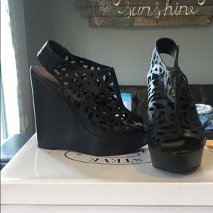 Black Steve Madden Wedges